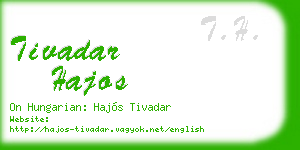 tivadar hajos business card